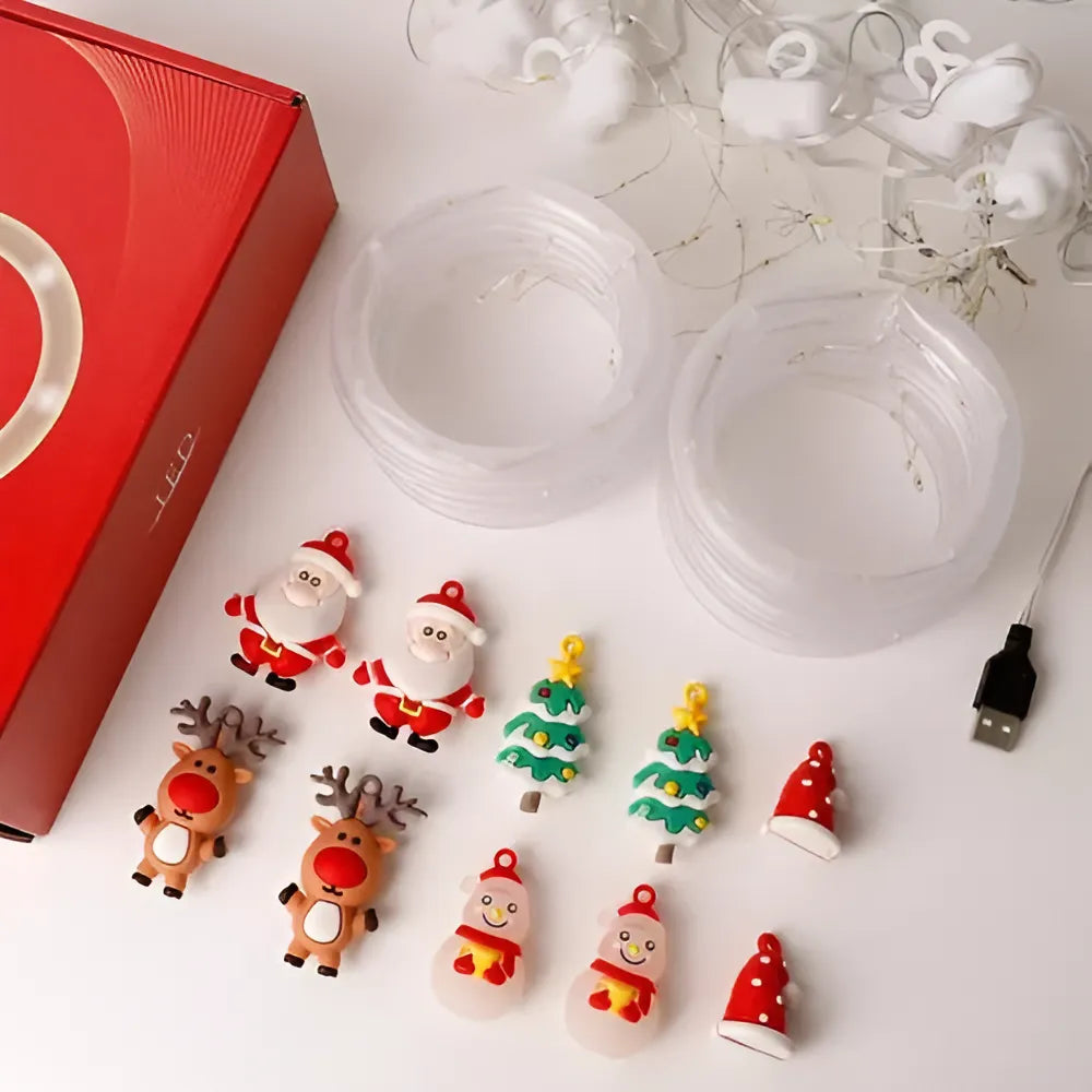 "MagicLed" luces con Figuras Navideñas (3 Metros)