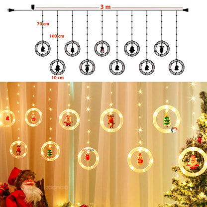 "MagicLed" luces con Figuras Navideñas (3 Metros)