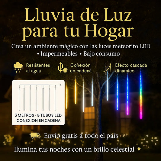 "MeteoritesLed PRO" Luces navideñas (3 Metros) 8 Tubos